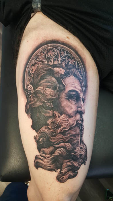 Zeus vs Hades Greek God Temporary Sleeve Tattoos| WannaBeInk.com